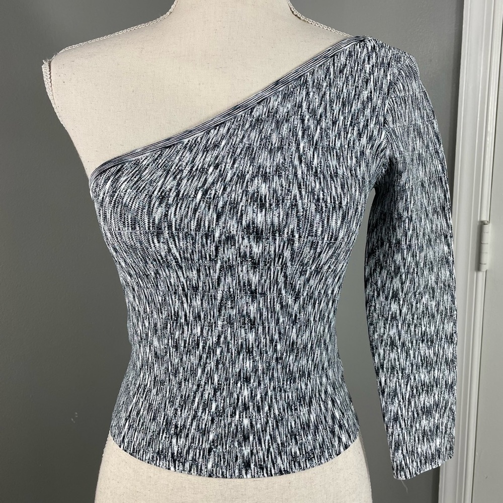 Guess‎ || Heathered One Sleeve Bodycon Top Size XS